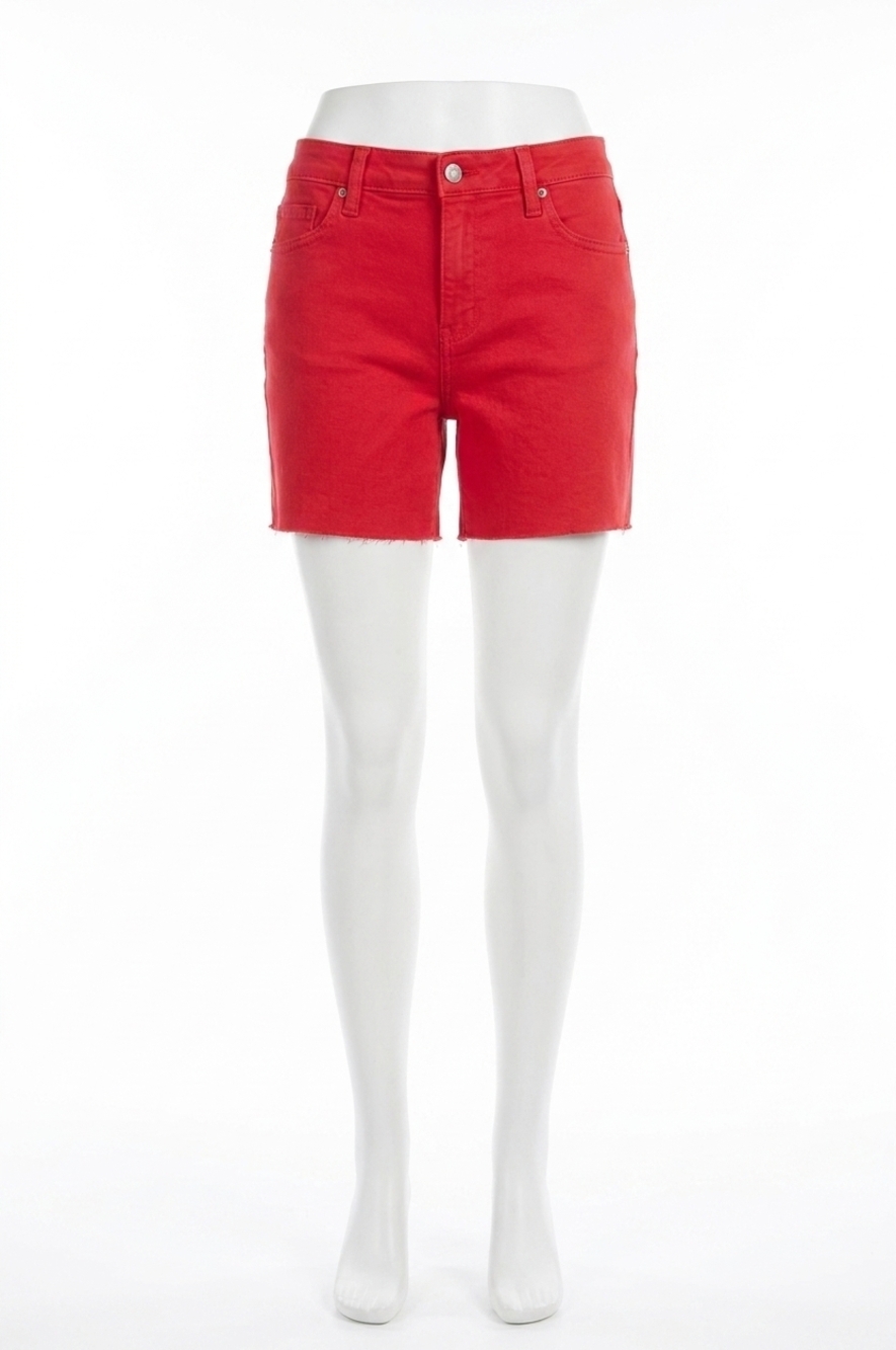 NEW DEAR JOHN DENIM julian mid rise shorts in salsa
